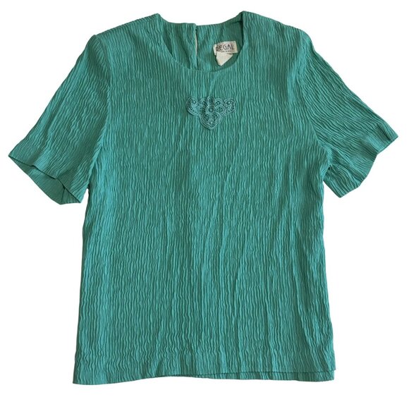 NWT 2 Piece Pant Suit Set Blouse Ribbed Dress Shirt Top Outfit USA Medium - Picture 2 of 15